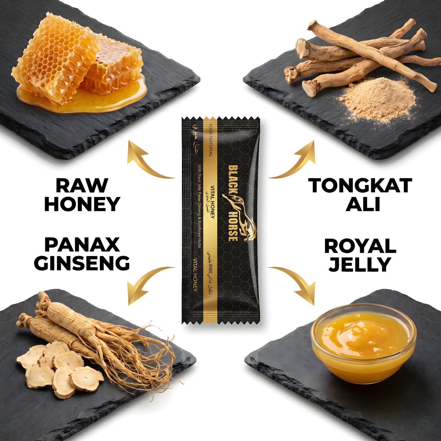 Black Horse Honey — Premium Vital Honey | 24 Sachets x 10g